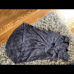 Long animal print blouse